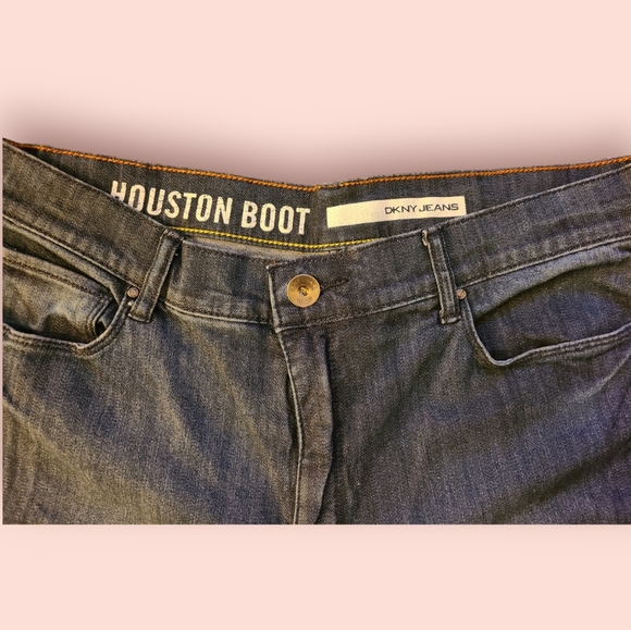 DKNY Houston Bootcut Denim Jeans Slight flare Dark Wash Plus Size Curvy 16 - Picture 5 of 9